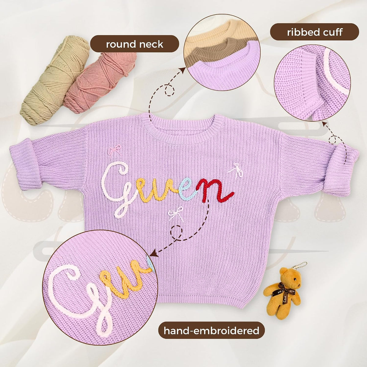 Personalized Baby Name Sweater — image 2