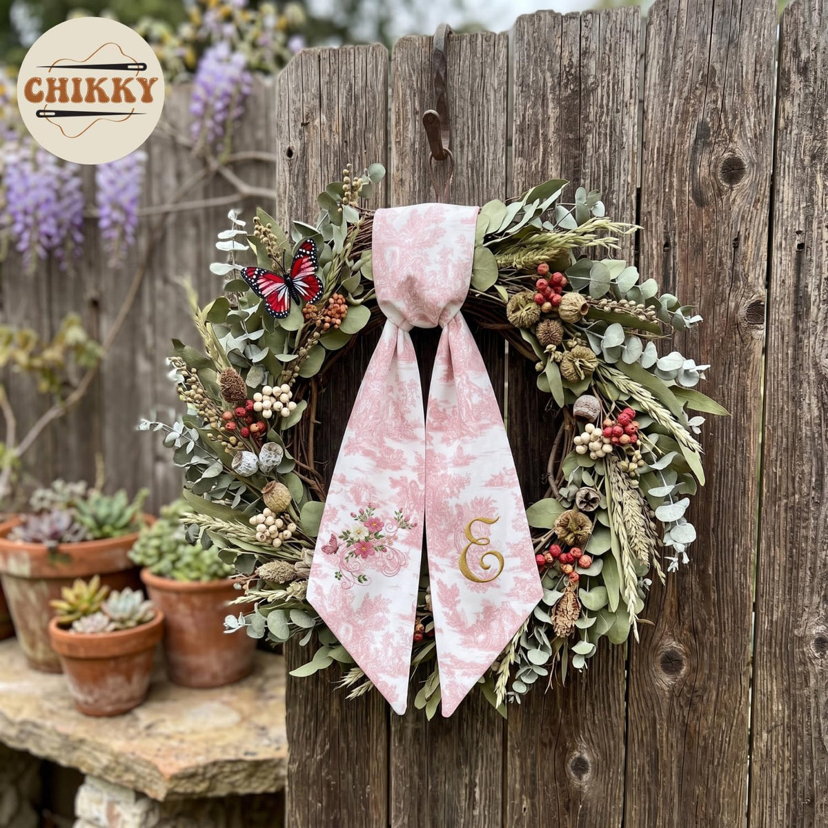 Christmas Personalized Wreath Sash — image 4