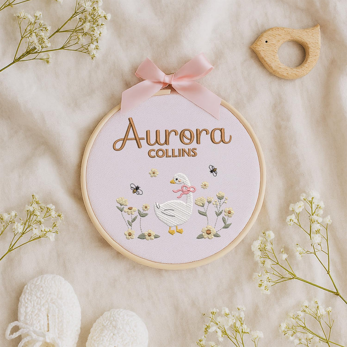 Personalized Embroidered Baby Name Hoop — 7 — image 8