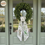 Monogram Personalized Wreath Sash — 5 - Flowers Cross — image 3