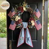 Monogram Personalized Wreath Sash — 8 - USA Hydrangea — image 5