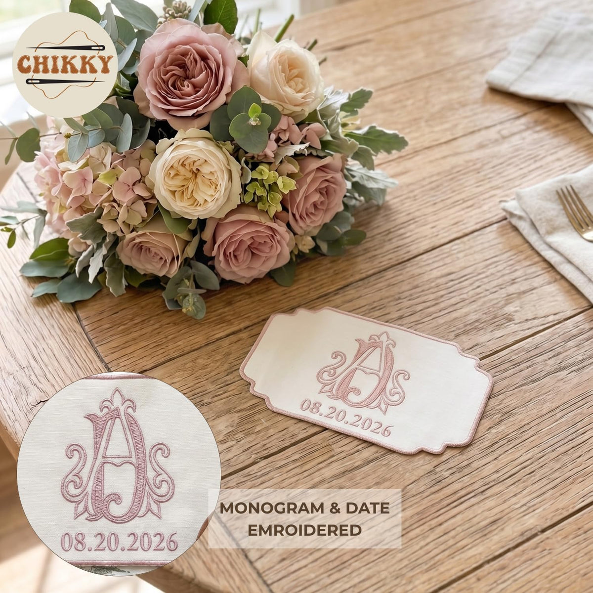 Personalized Embroidered Bouquet Sash — 3 — image 4