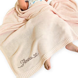 Personalized Knit Baby Blanket — 2 - Name Heart
