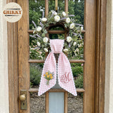 Monogram Personalized Wreath Sash — 1 - Yellow Tulip — image 5