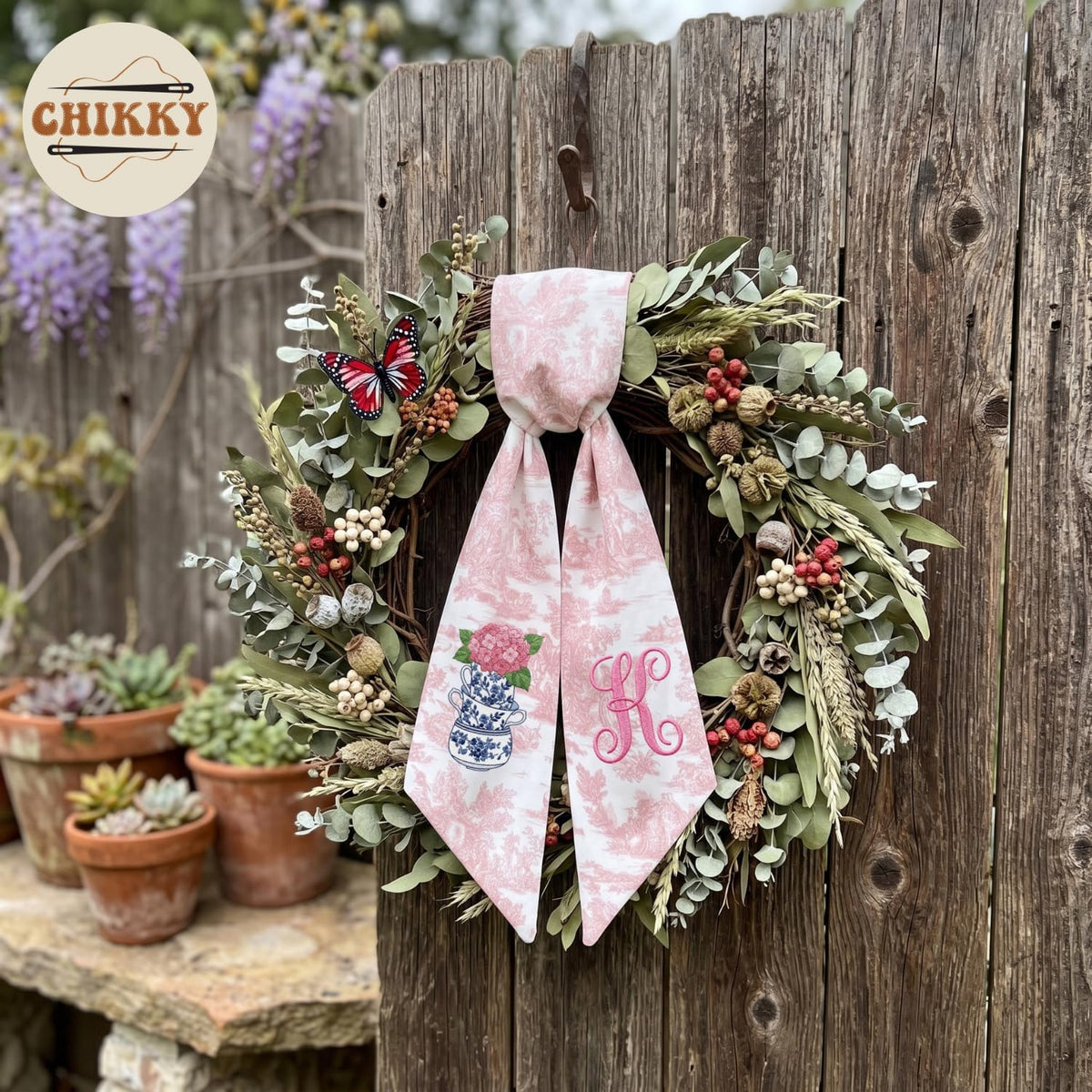 Christmas Personalized Wreath Sash — image 3