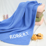 Personalized Knit Baby Blanket — 1 — image 4