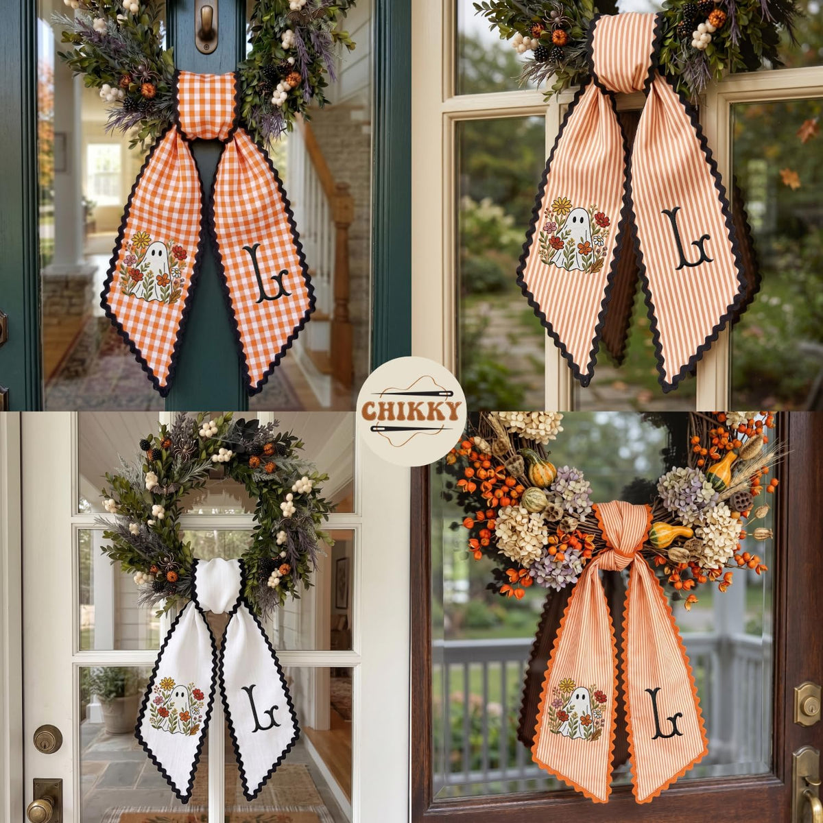 Halloween Personalized Wreath Sash — image 6