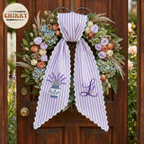 Monogram Personalized Wreath Sash — 5 - Lavender — image 3