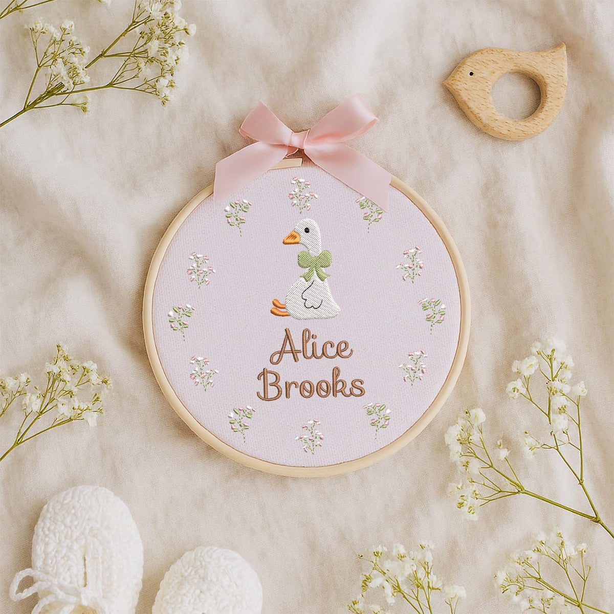 Personalized Embroidered Baby Name Hoop — 10 — image 8