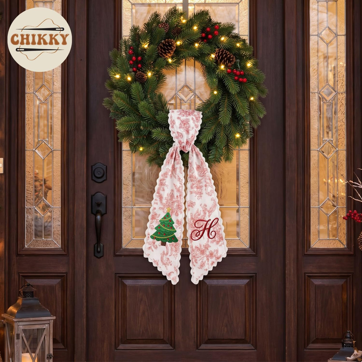 Christmas Personalized Wreath Sash — image 2