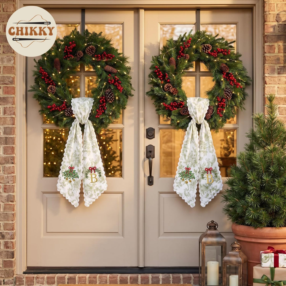 Christmas Personalized Wreath Sash — image 2