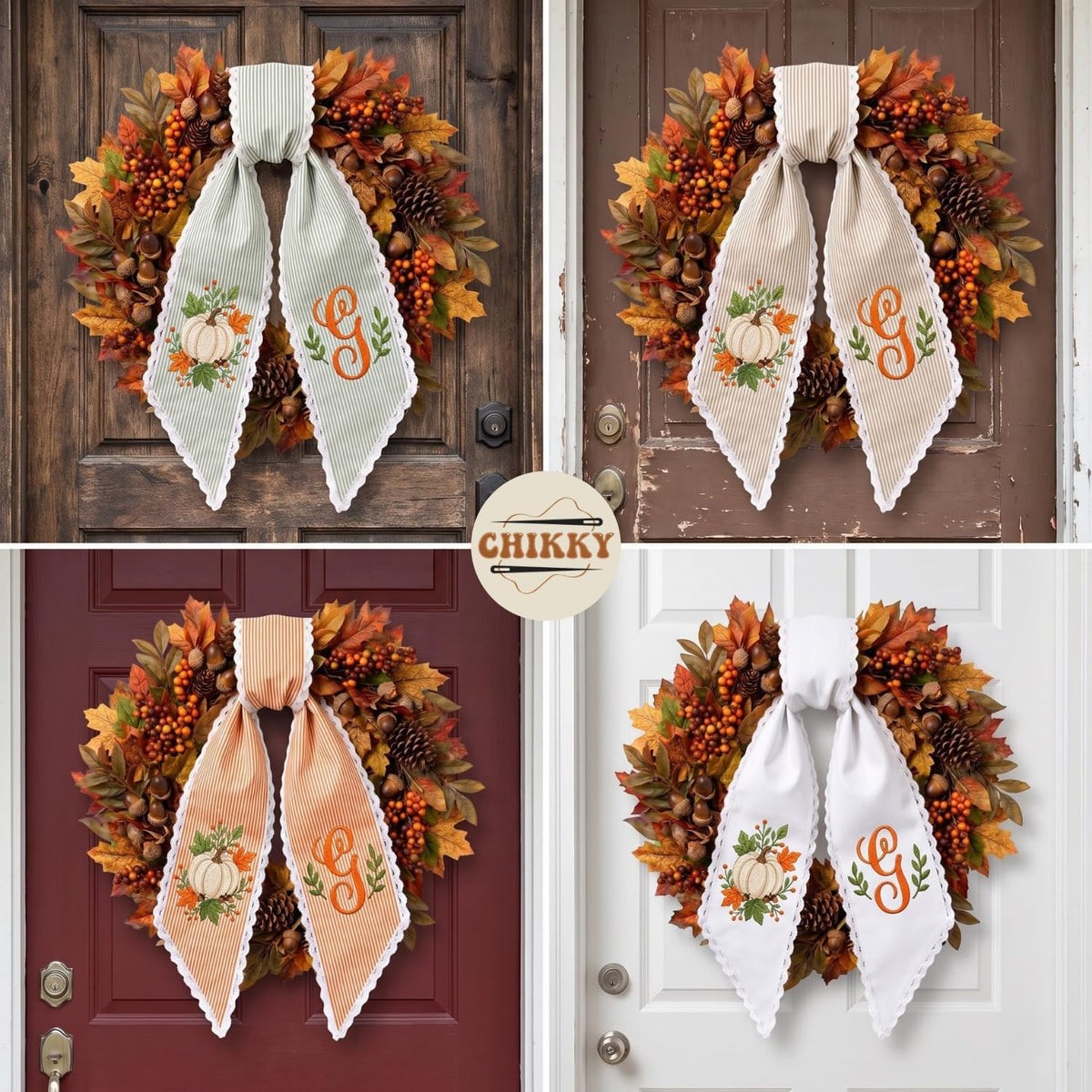 Halloween Personalized Wreath Sash — image 6