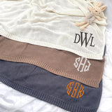 Personalized Knit Baby Blanket — 9 - Monogram — image 3
