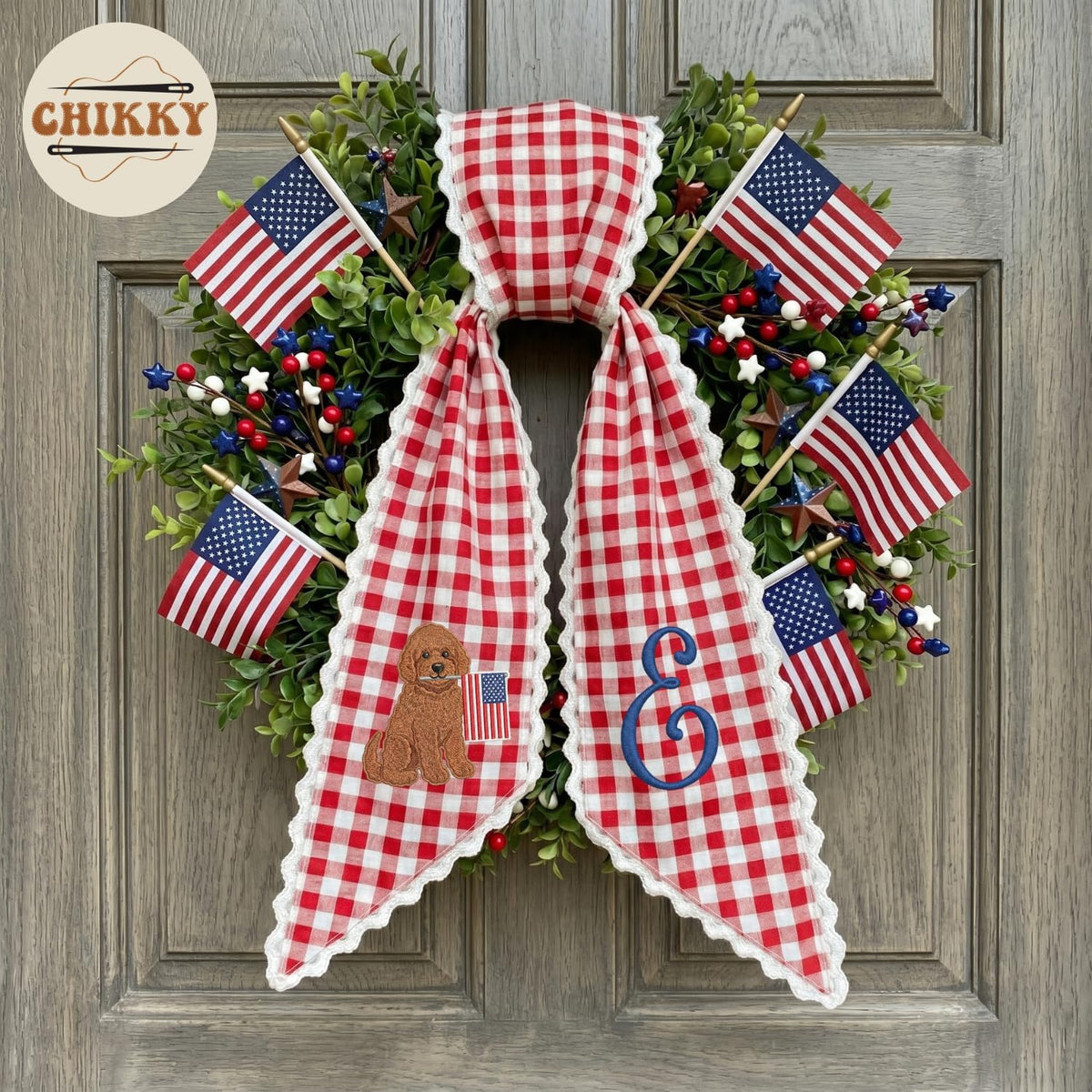 Patriotic Personalized Wreath Sash — image 5
