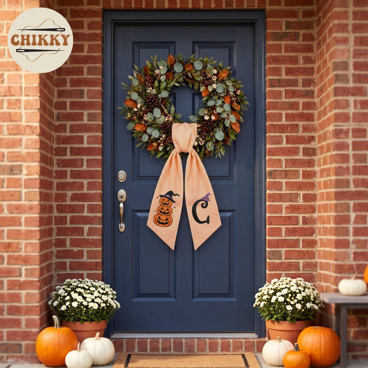 Halloween Personalized Wreath Sash — image 4