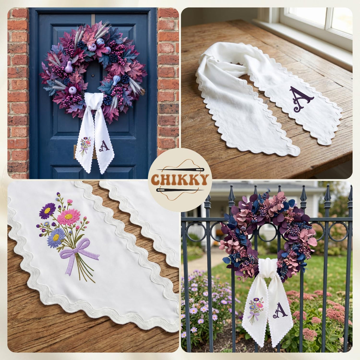 Christmas Personalized Wreath Sash — 25 — image 6