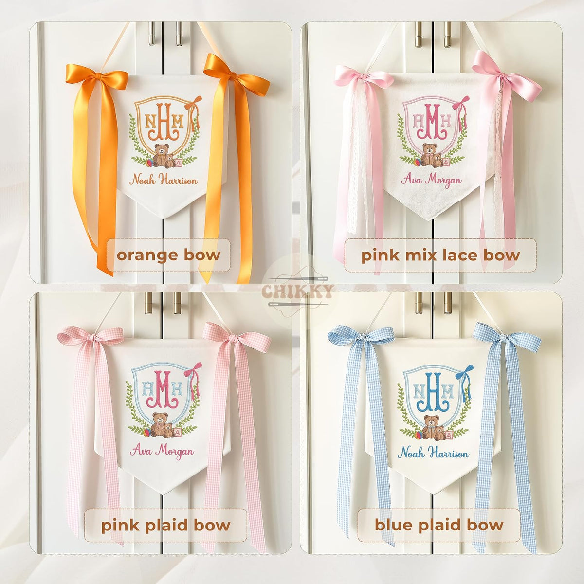 Personalized Embroidered Baby Name Banner — 6 — image 7