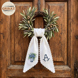 Monogram Personalized Wreath Sash — 12 - Hydrangea Monogram — image 5