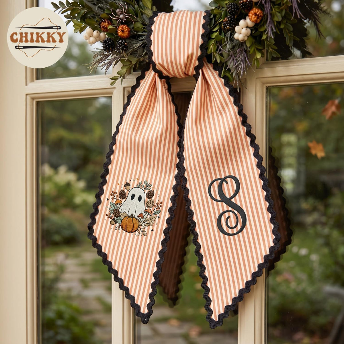 Halloween Personalized Wreath Sash — image 5