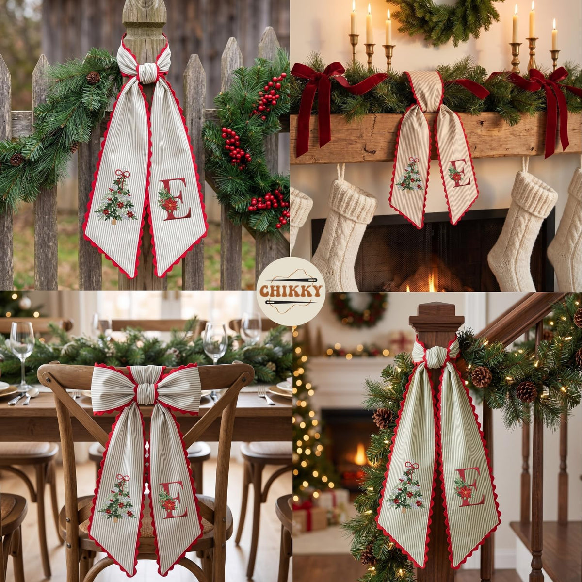 Christmas Personalized Wreath Sash — image 5