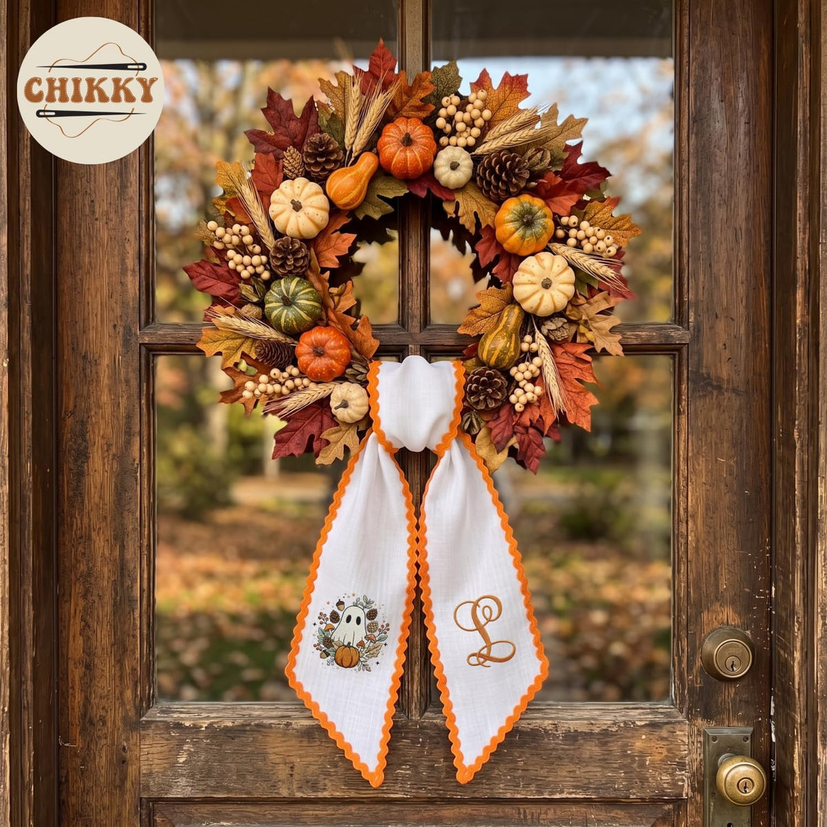 Halloween Personalized Wreath Sash — image 3