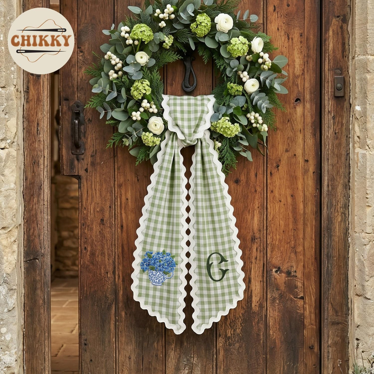 Christmas Personalized Wreath Sash — image 3
