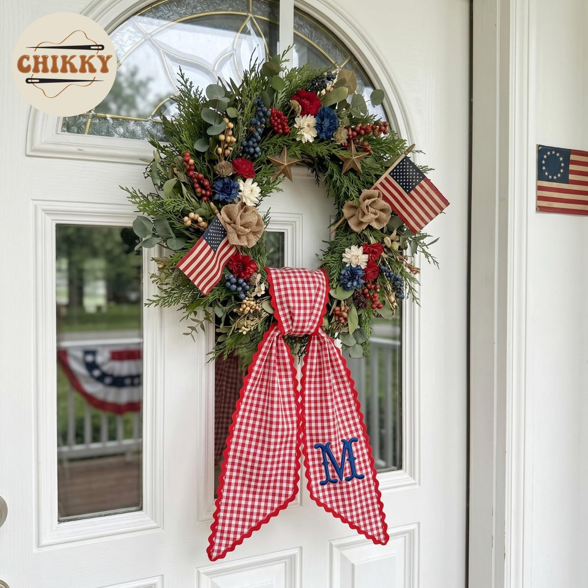 Monogram Personalized Wreath Sash — 10 - Monogram — image 6
