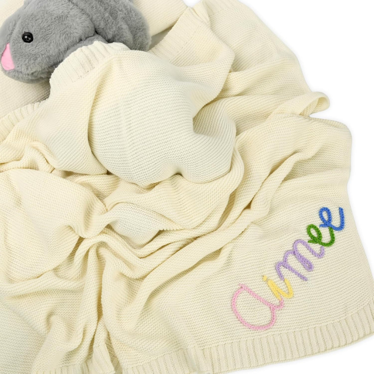 Personalized Knit Baby Blanket — 3