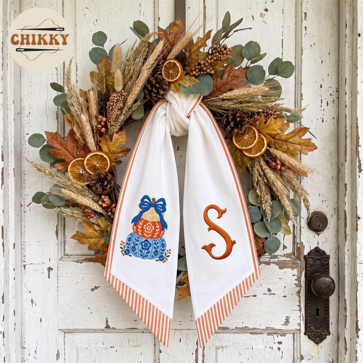 Halloween Personalized Wreath Sash — image 2