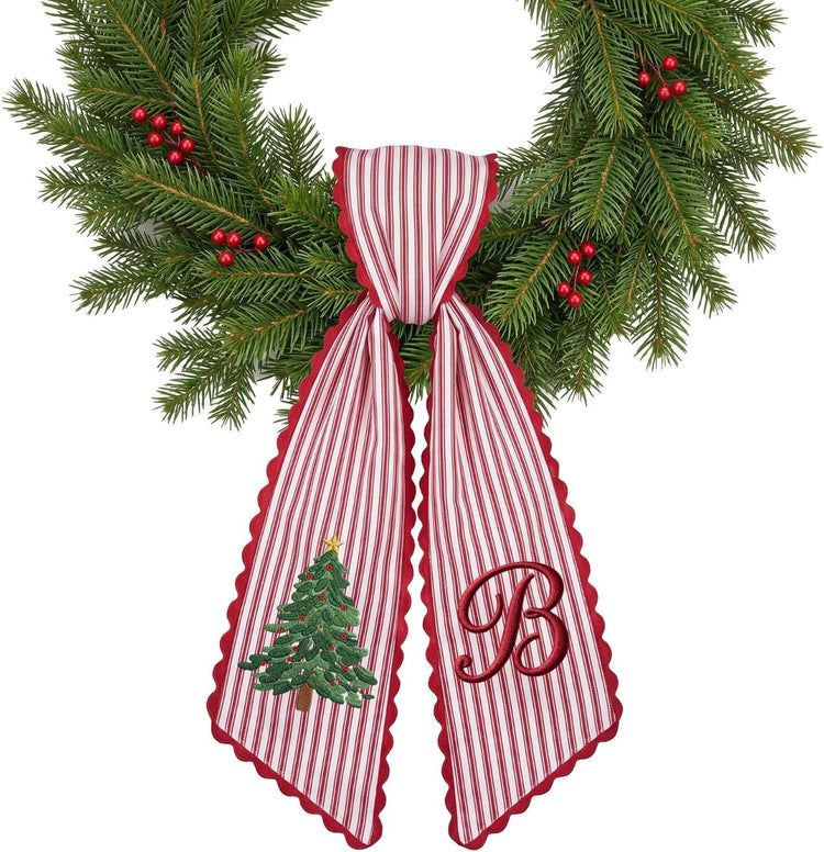 Christmas Personalized Wreath Sash
