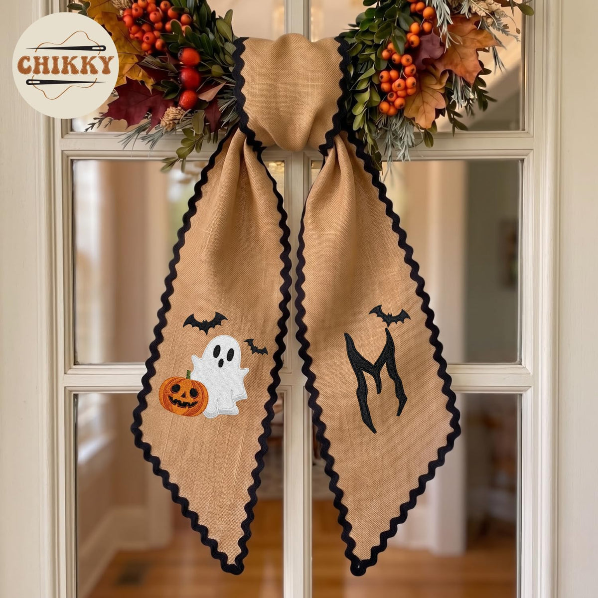 Halloween Personalized Wreath Sash — image 5