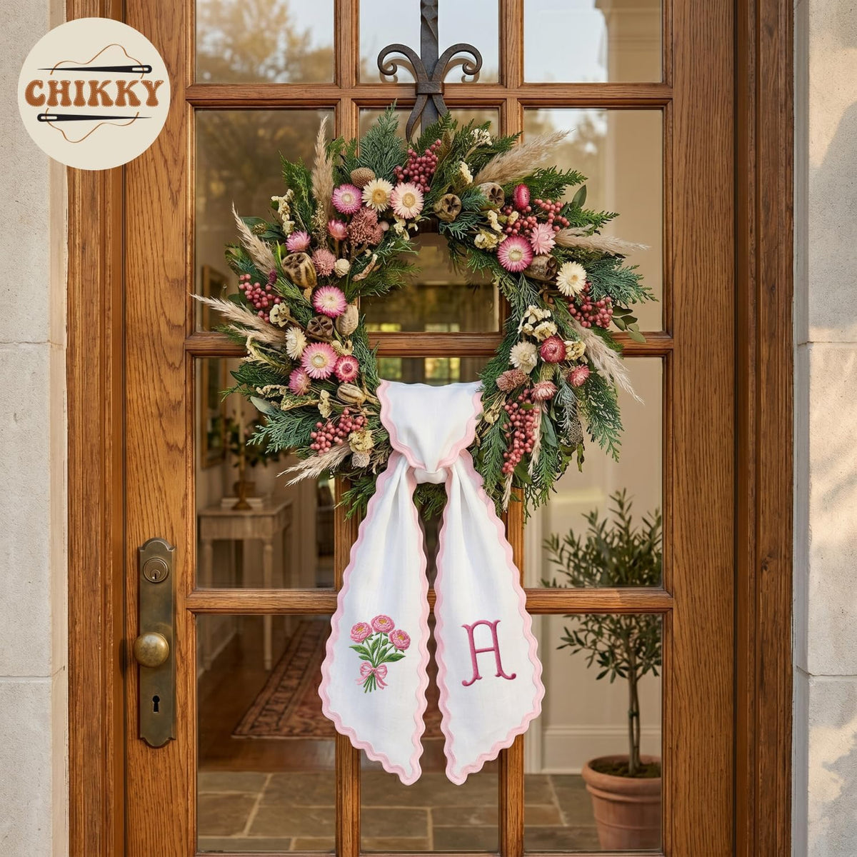 Christmas Personalized Wreath Sash — image 4