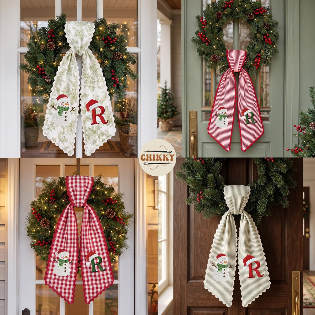Christmas Personalized Wreath Sash — image 6