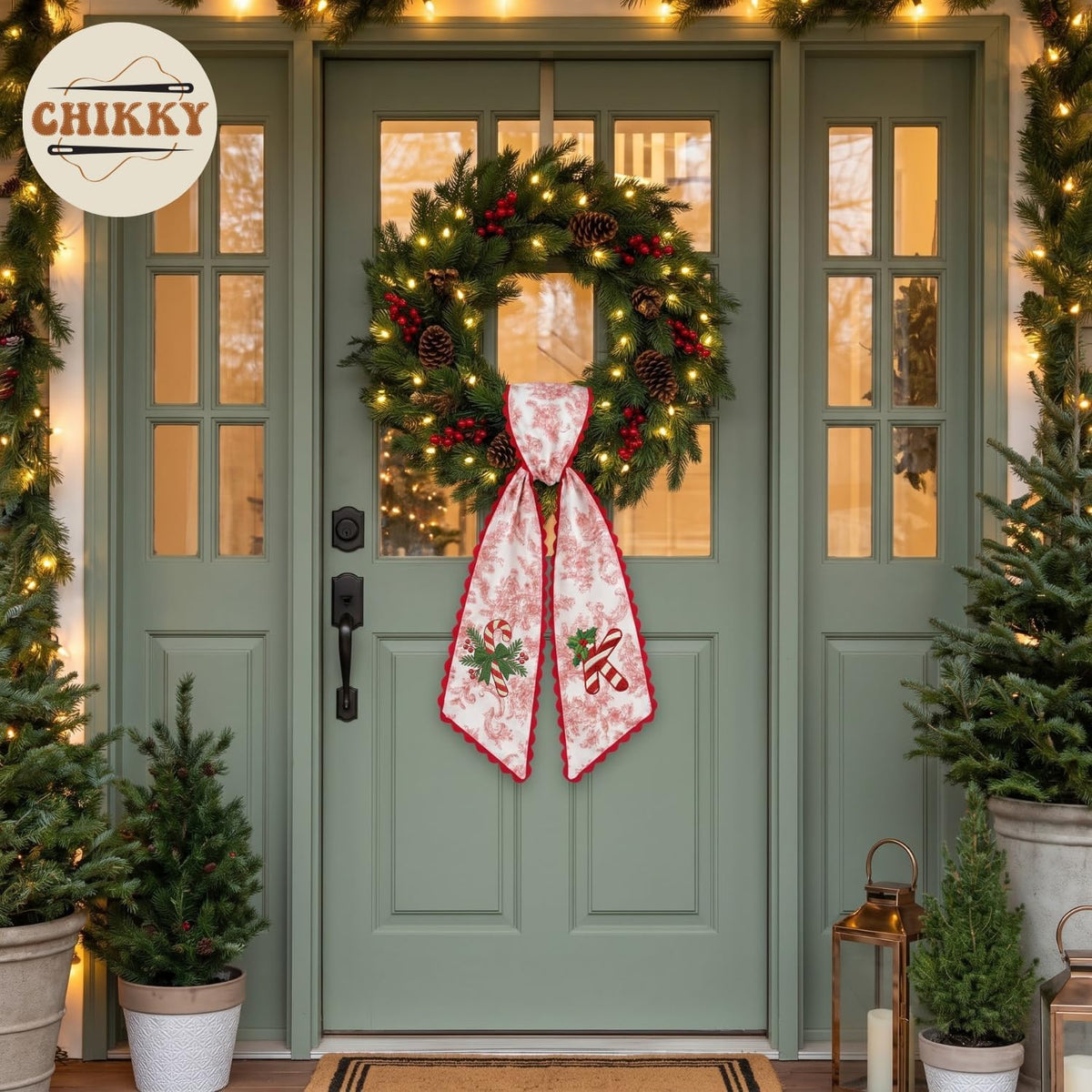 Christmas Personalized Wreath Sash — image 2