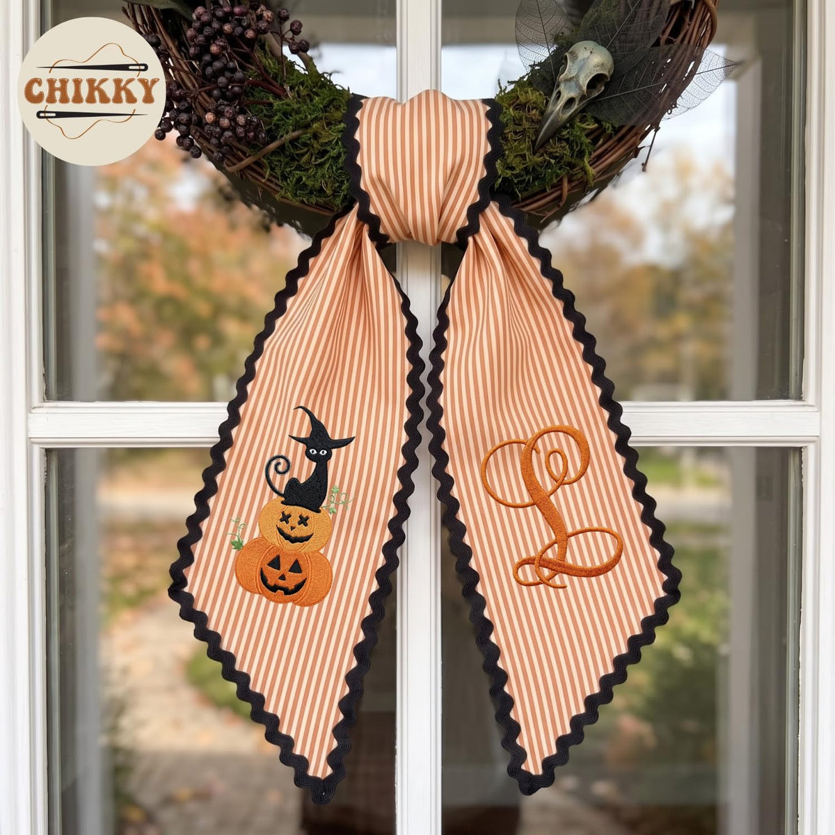 Halloween Personalized Wreath Sash — image 5