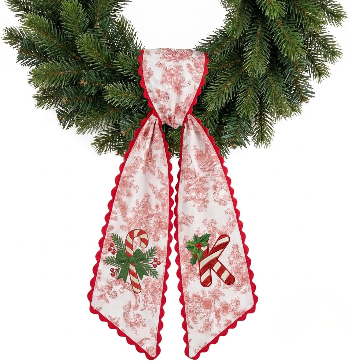 Christmas Personalized Wreath Sash