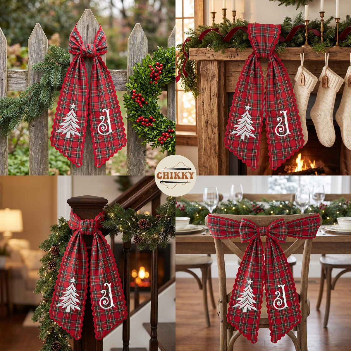 Christmas Personalized Wreath Sash — image 5