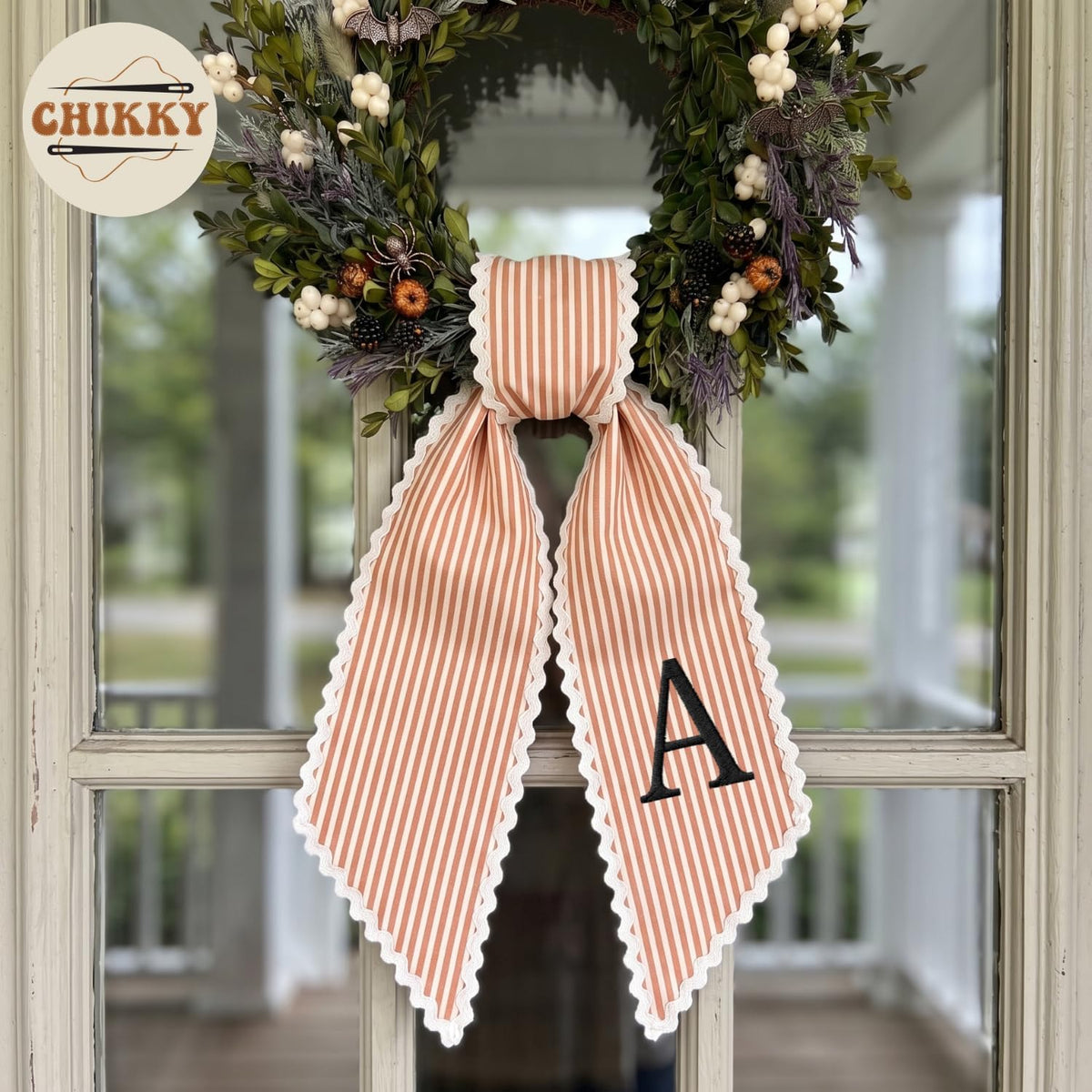 Halloween Personalized Wreath Sash — image 4