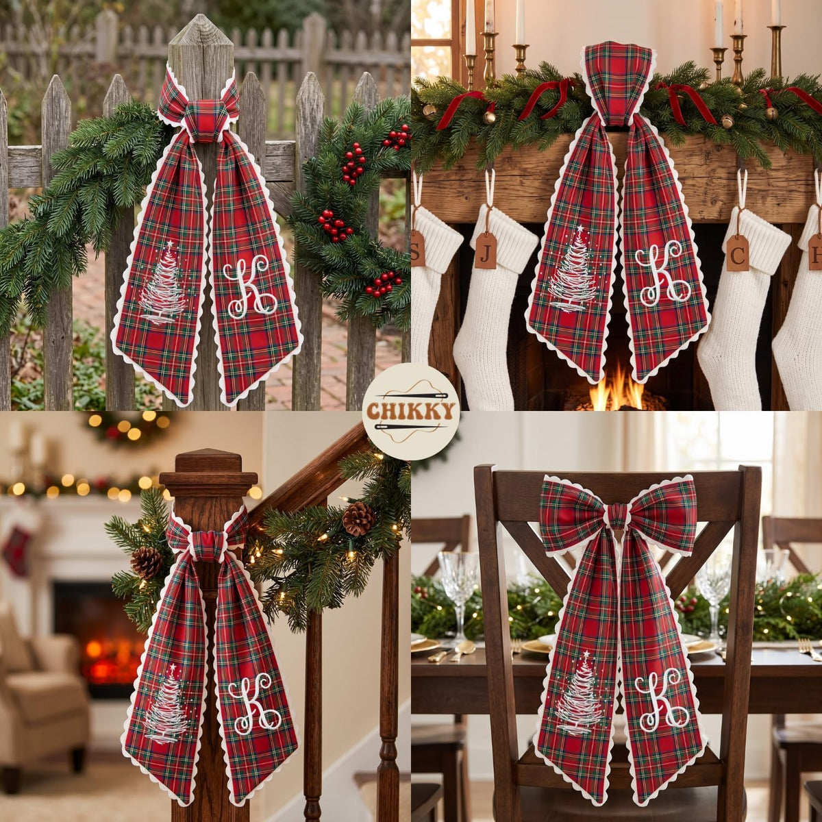 Christmas Personalized Wreath Sash — image 5
