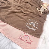 Personalized Knit Baby Blanket — 8 - Sunshine — image 3