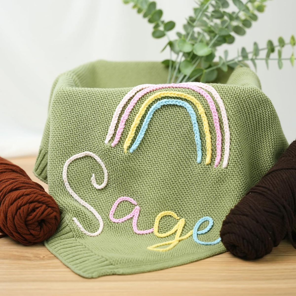 Personalized Knit Baby Blanket — 4 — image 7