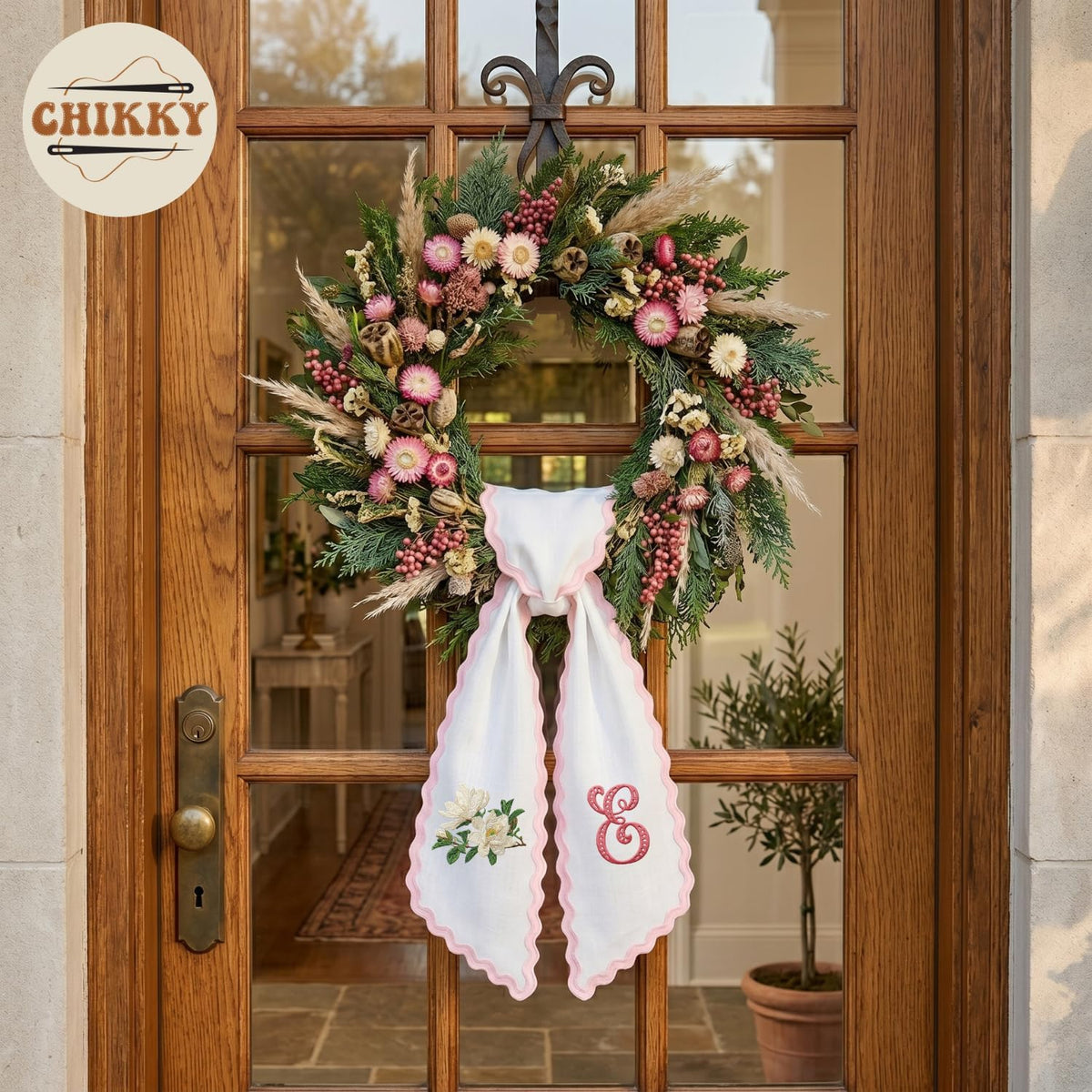 Christmas Personalized Wreath Sash — image 4