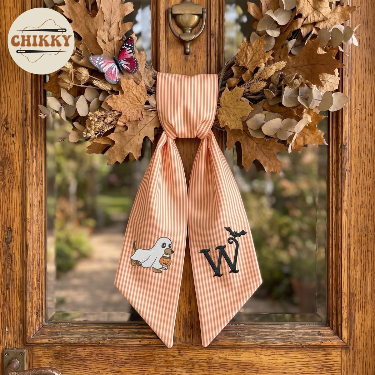 Halloween Personalized Wreath Sash — image 3