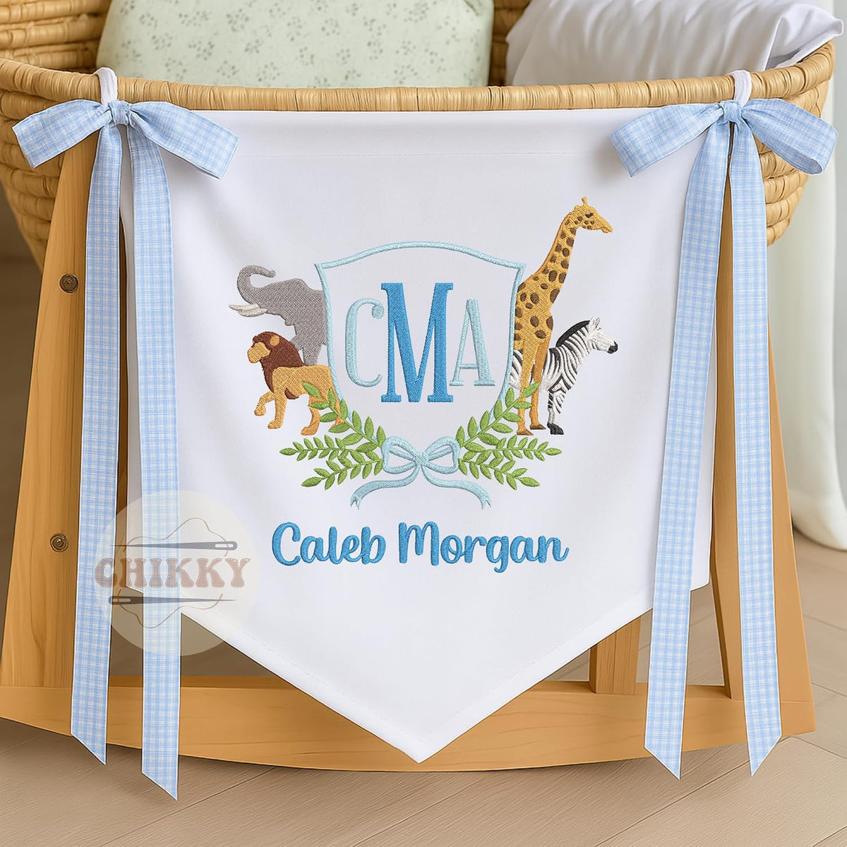 Personalized Embroidered Baby Name Banner — 10 — image 3
