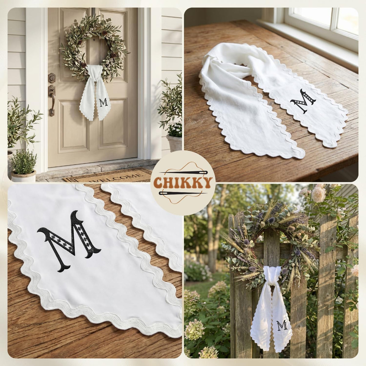 Christmas Personalized Wreath Sash — image 3