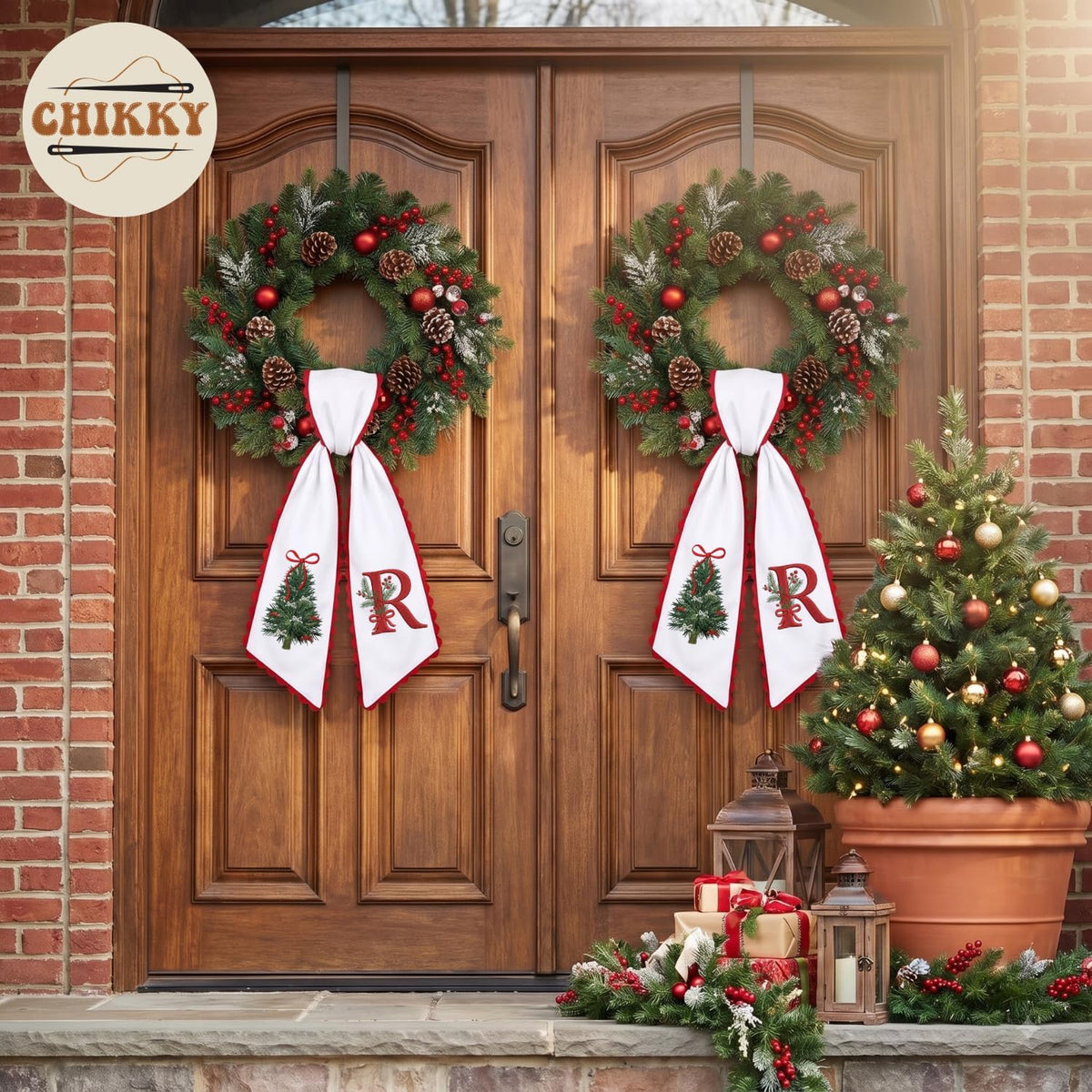 Christmas Personalized Wreath Sash — image 4