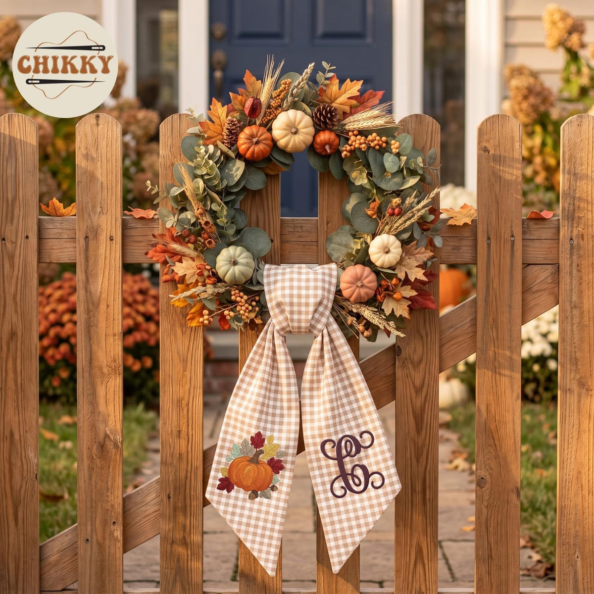 Autumn Personalized Wreath Sash — image 3