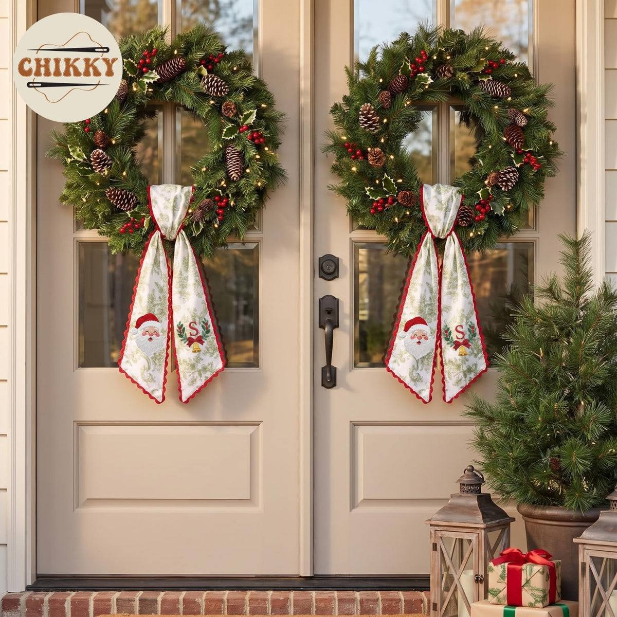 Christmas Personalized Wreath Sash — image 3