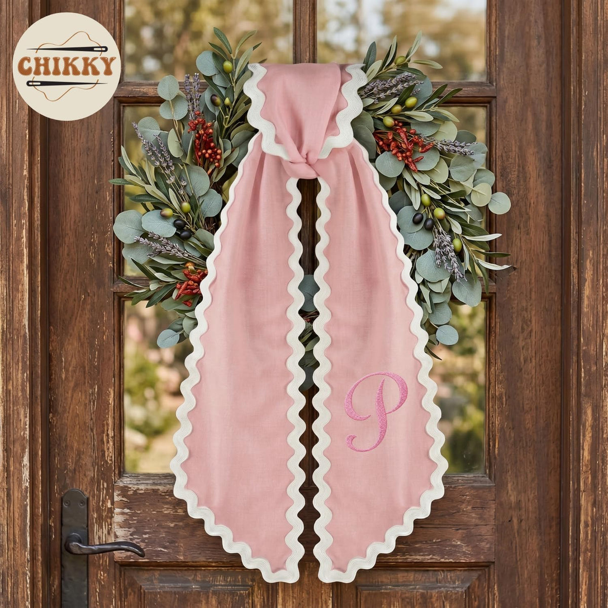 Christmas Personalized Wreath Sash — image 5