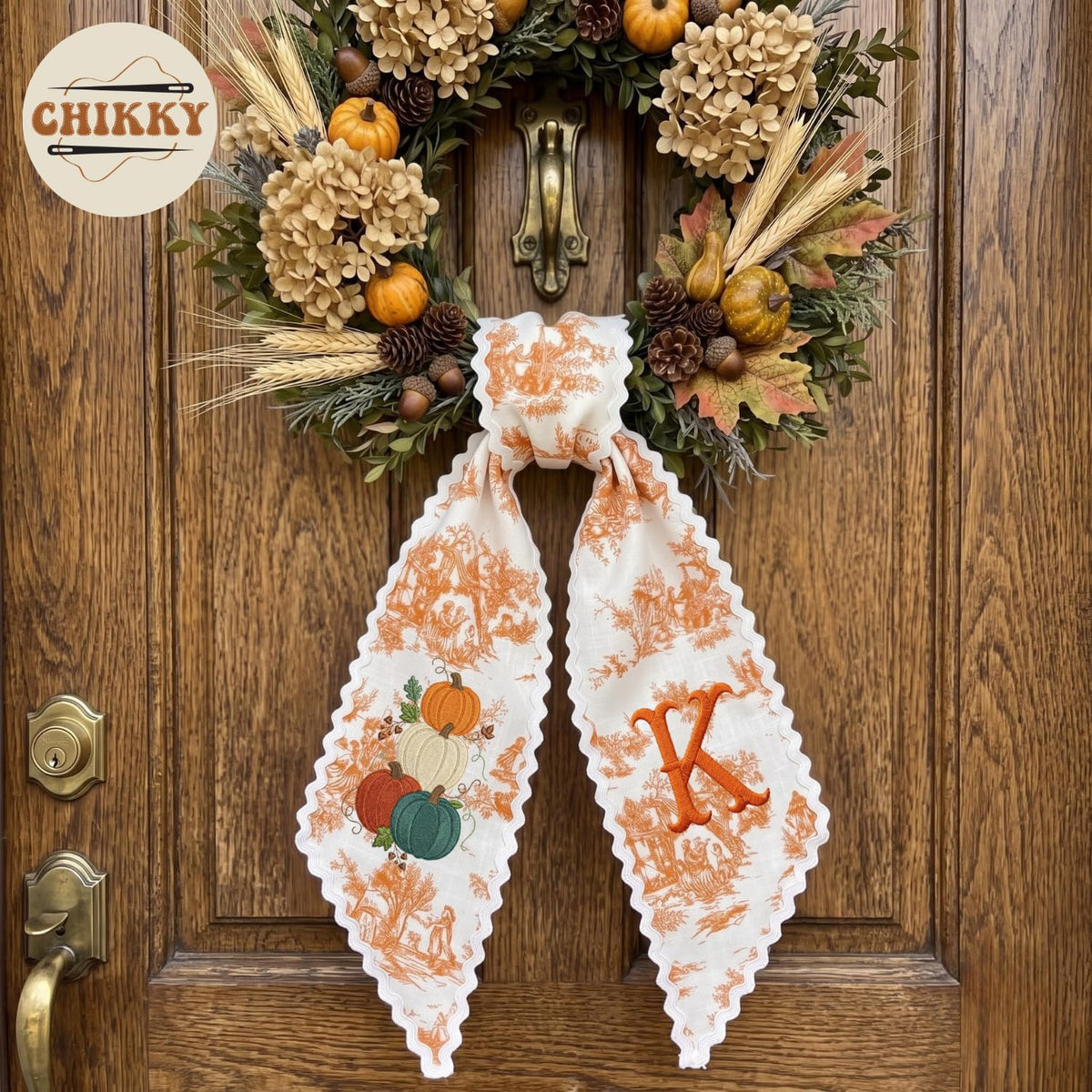 Halloween Personalized Wreath Sash — image 2